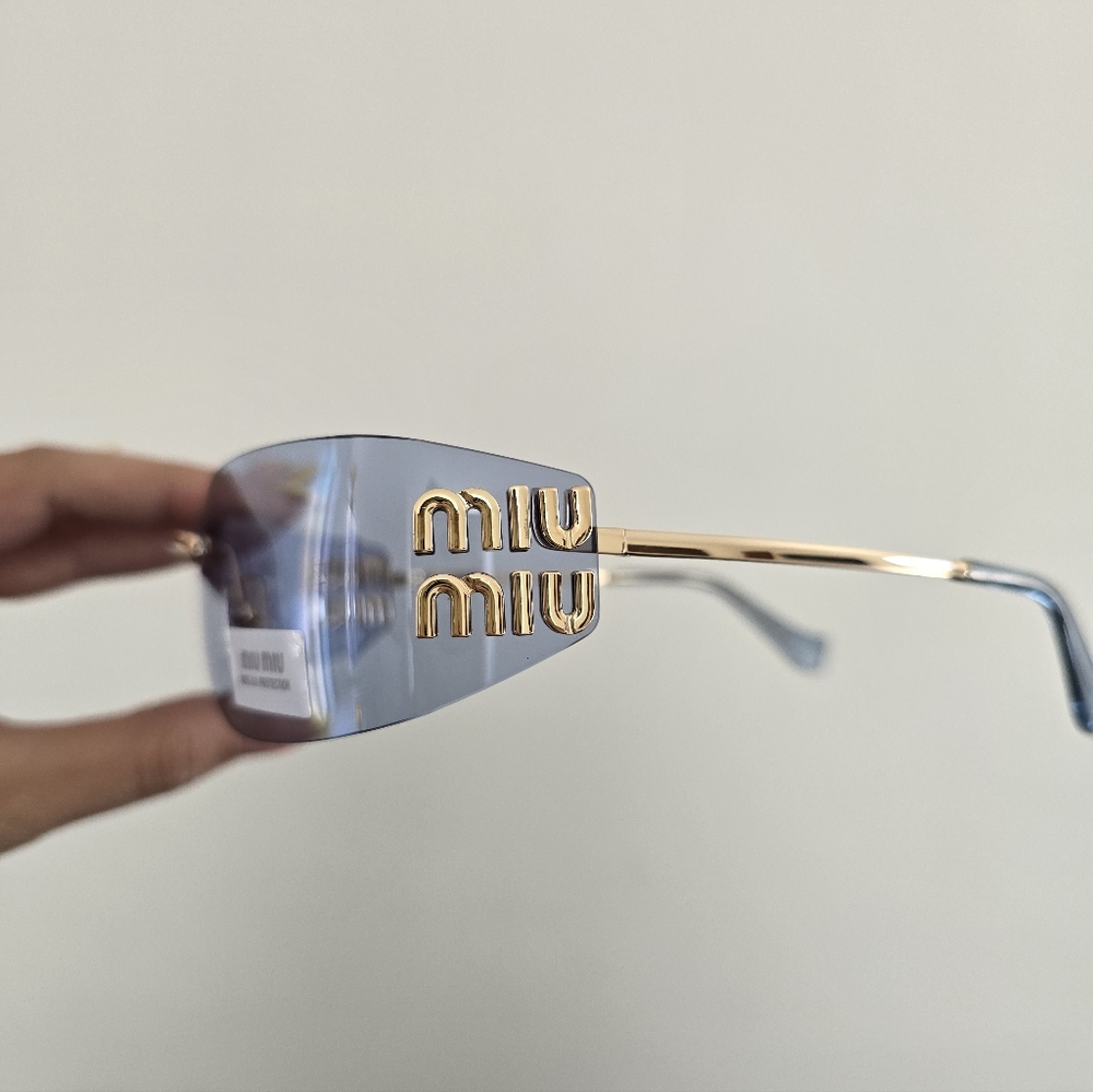 Miu Miu A51s Blue and Gold Sunglasses - Picture 11 of 11